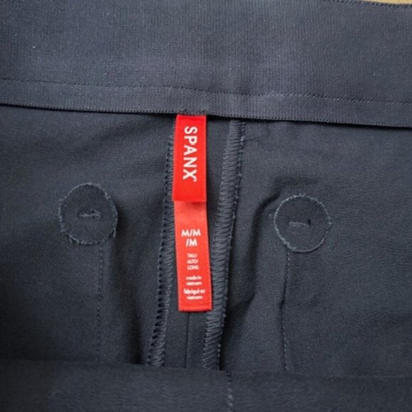 Spanx Polished Kick Flare Crop Ankle Pants Shaping Classic Navy #20367T M Tall - Picture 3 of 5